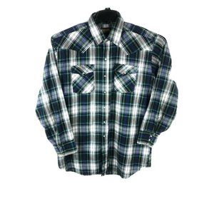 Panhandle Slim Men's 2XL Long Sleeve Pearl Snap Multicolor Cotton Shirt A23